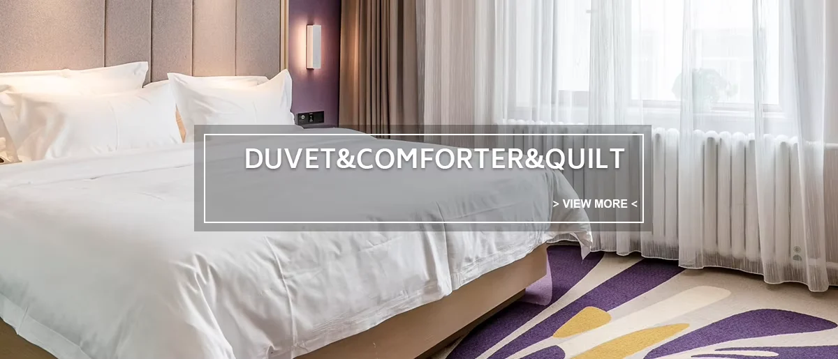 Coordinated hotel bedding