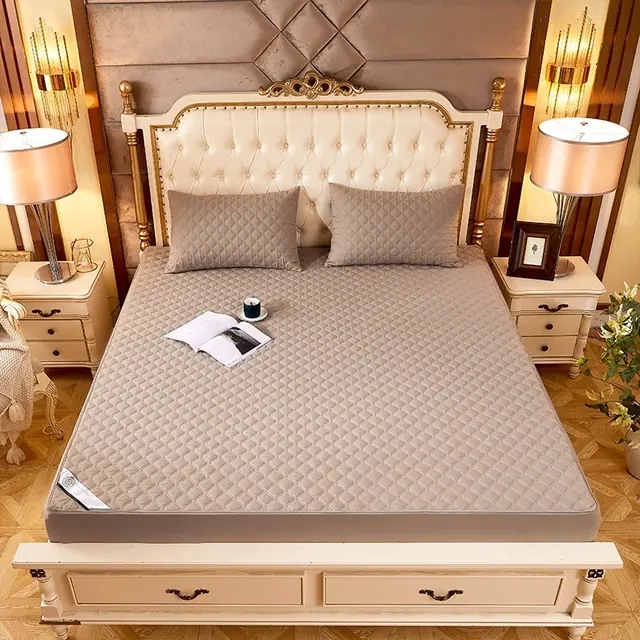 Euro Size Brown Stitch All Inclusive Mattress Protector by FNH