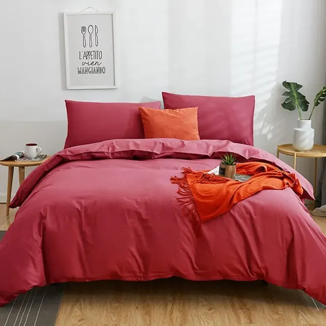 Soft Super King Quilt Cover Solid Color Ice Grey Hotel Bedding Set by FNH