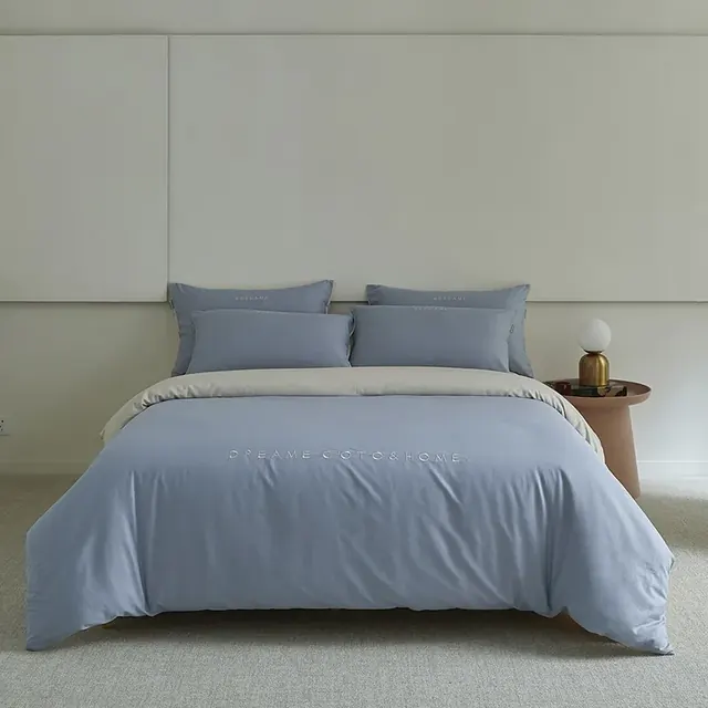 Stripe 100% Cotton Duvet Cover Set — Plain by FNH