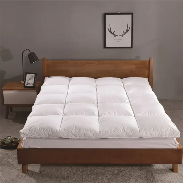 Mass Production Goose Feather Filling Deep Sleep Hospitality Mattress Topper by FNH