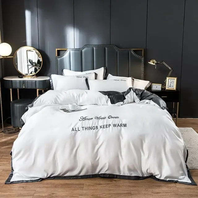 Bed Motel Premium Hotel Luxury 1800 Bedding Sheets Soft Cool Hotel Bedding Set by FNH