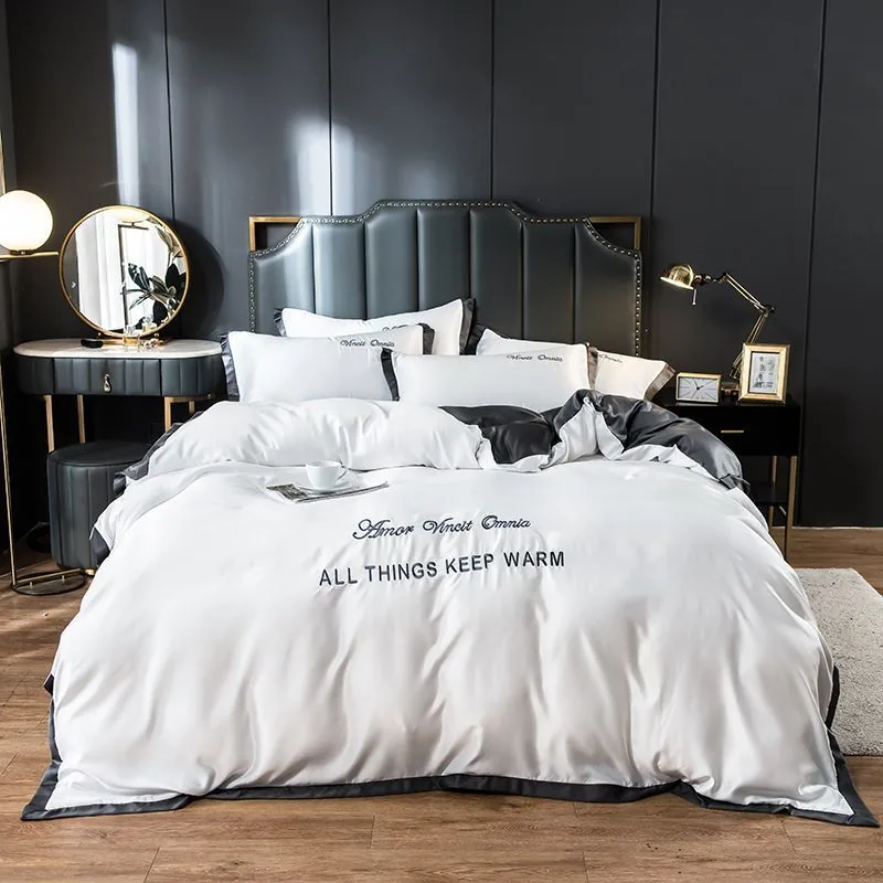 Bed Motel Premium Hotel Luxury 1800 Bedding Sheets Soft Cool Hotel Bedding Set by FNH