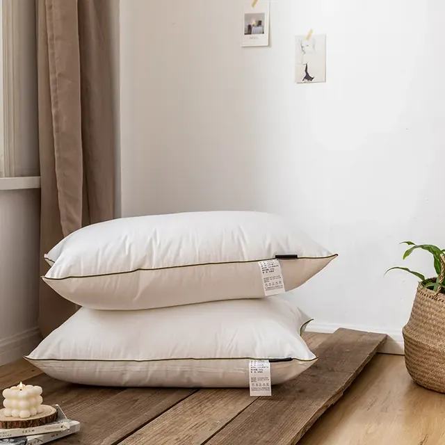 White Winter Hotel Cotton Warm Pillow by FNH