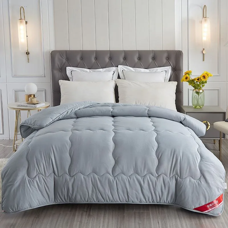 Popular Design Polyester Double Size Gray Machine Edging Duvet by FNH