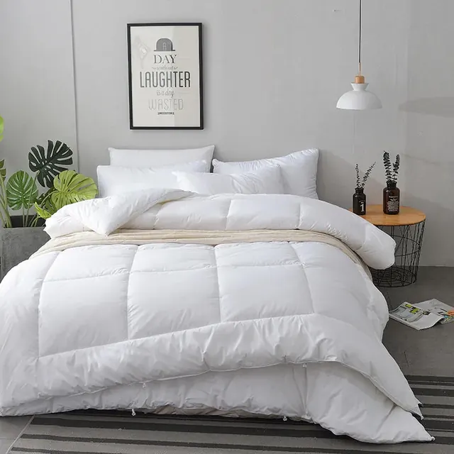 King Size White Hospitality Quilt 2 Pack Duvet by FNH