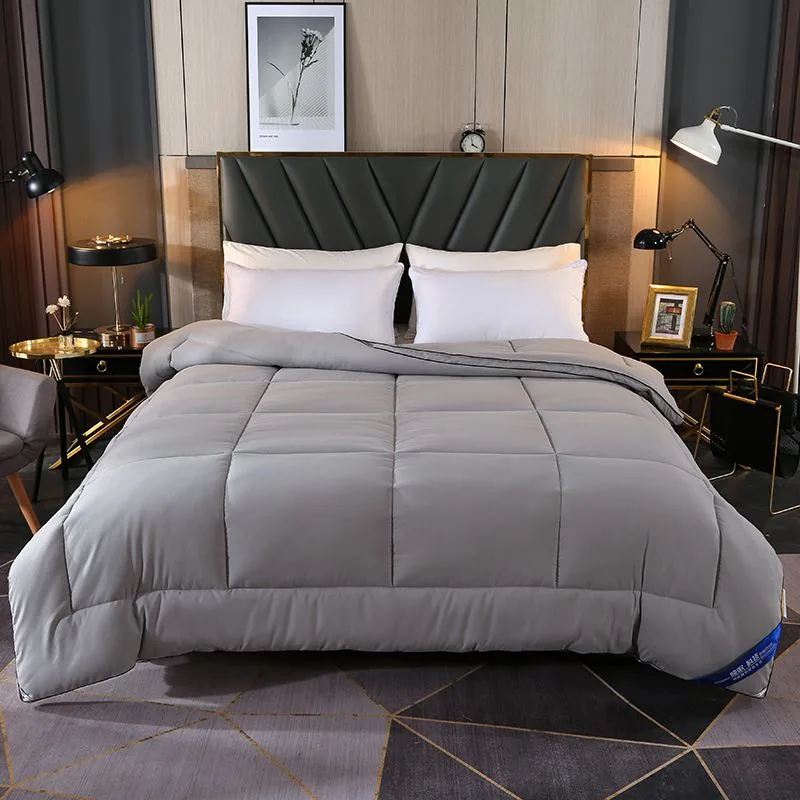 Modern Style Gray Double Size Gusset Piping Duvet by FNH