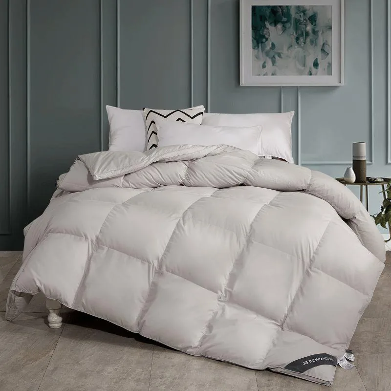 Available Dark Gray Standard Size Goose Down And Duck Down Filling Duvet by FNH