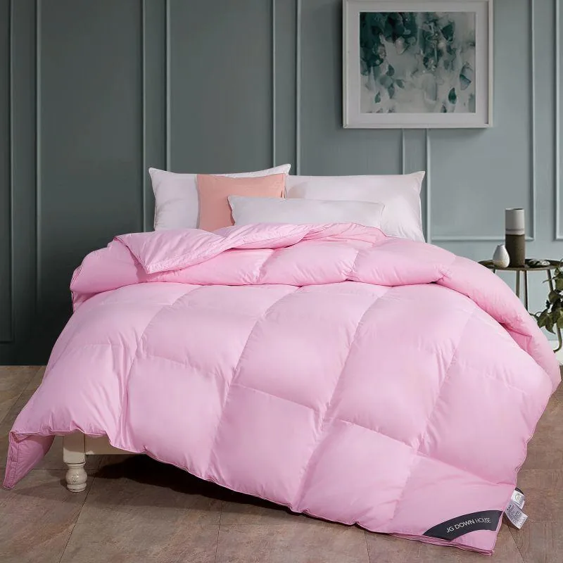 Manufacturer Pink Double Size Goose Down And Duck Down Filling Duvet by FNH