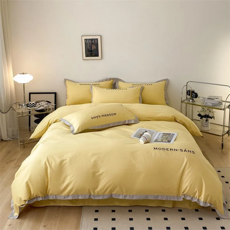 Bedsheets Bed Spread Home Skirts Luxury European Embroidery Hotel Bedding Set by FNH