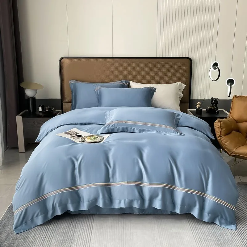 Cotton Satin Bed Used Beddings 100 Sheets Bedlinen Hotel Bedding Set by FNH