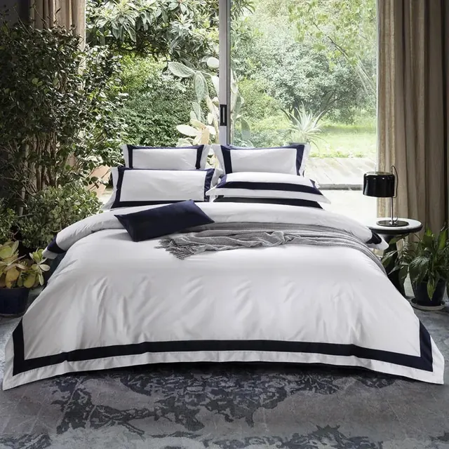 Sheets Bed Bedsheets Hotel Sheet Flat Twin Cotton Plain White Bedding Set by FNH