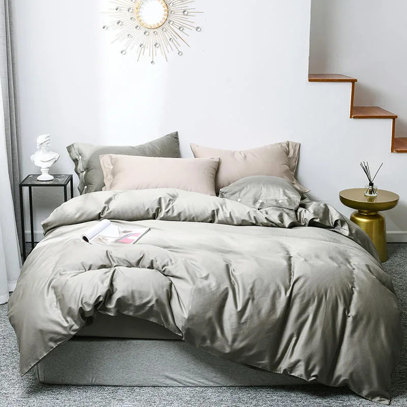 Traditional Cold Wash Gray Bedding Set by FNH