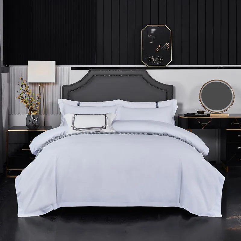 Covers 100% Cotton Nordic Hotel Ive-Star Travel White Bed Cover Bedding Set by FNH