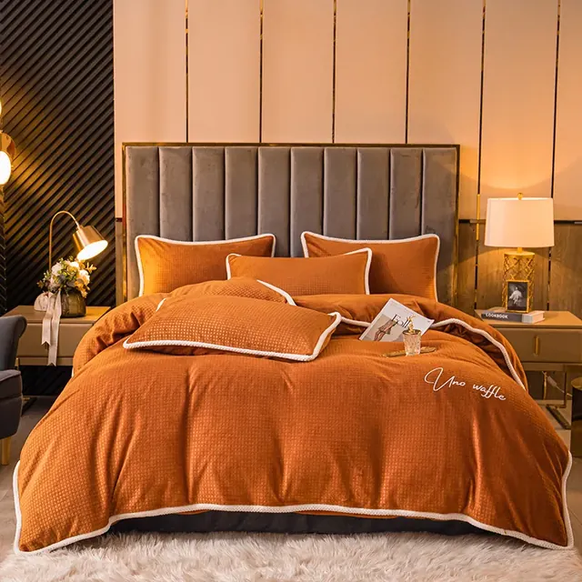 Caramel Color Warm Feeling Bedding Set by FNH