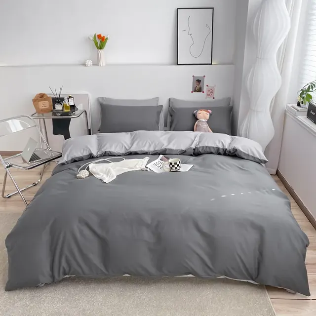 4Pcs Solid Color Comforter by FNH