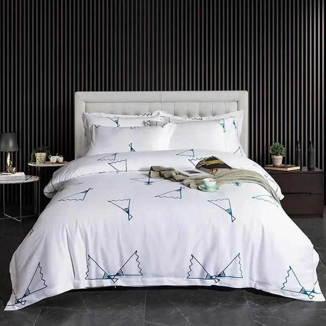 Modern, Contemporary Print Single Size Inn Hotel Bedding Set by FNH